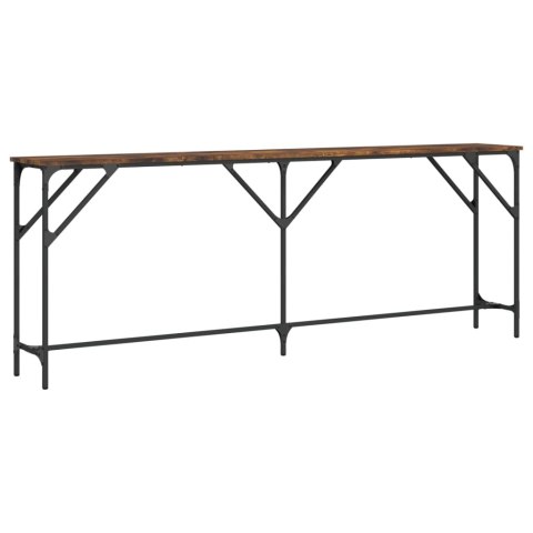 VidaXL Stolik konsolowy, przydymiony dąb, 200x29x75 cm VidaXL Stolik konsolowy, przydymiony dąb, 200x29x75 cm