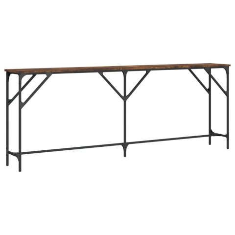 VidaXL Stolik konsolowy, przydymiony dąb, 200x29x75 cm VidaXL Stolik konsolowy, przydymiony dąb, 200x29x75 cm