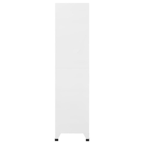 VidaXL Szafa zamykana na klucz, biała, 90x40x180 cm, stalowa VidaXL Szafa zamykana na klucz, biała, 90x40x180 cm, stalowa
