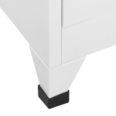 VidaXL Szafa zamykana na klucz, biała, 90x40x180 cm, stalowa VidaXL Szafa zamykana na klucz, biała, 90x40x180 cm, stalowa