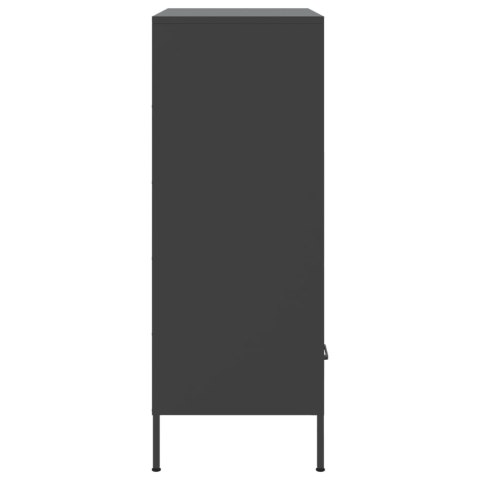 VidaXL Szafka, czarna, 68x39x101,5 cm, stal walcowana na zimno VidaXL Szafka, czarna, 68x39x101,5 cm, stal walcowana na zimno