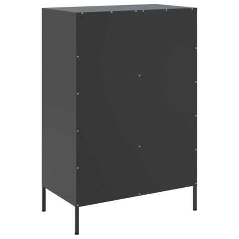 VidaXL Szafka, czarna, 68x39x101,5 cm, stal walcowana na zimno VidaXL Szafka, czarna, 68x39x101,5 cm, stal walcowana na zimno