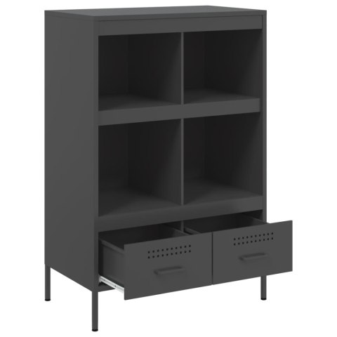 VidaXL Szafka, czarna, 68x39x101,5 cm, stal walcowana na zimno VidaXL Szafka, czarna, 68x39x101,5 cm, stal walcowana na zimno