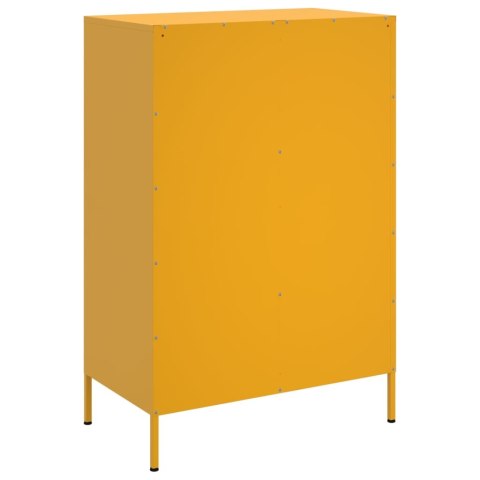 VidaXL Szafka, musztardowa, 68x39x101,5 cm, stal walcowana na zimno VidaXL Szafka, musztardowa, 68x39x101,5 cm, stal walcowana na zimno