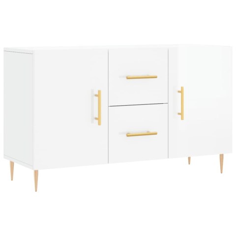 VidaXL Komoda, biała z połyskiem, 100x36x60 cm materiał drewnopochodny VidaXL Komoda, biała z połyskiem, 100x36x60 cm materiał drewnopochodny