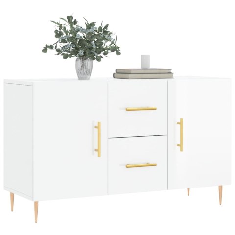 VidaXL Komoda, biała z połyskiem, 100x36x60 cm materiał drewnopochodny VidaXL Komoda, biała z połyskiem, 100x36x60 cm materiał drewnopochodny