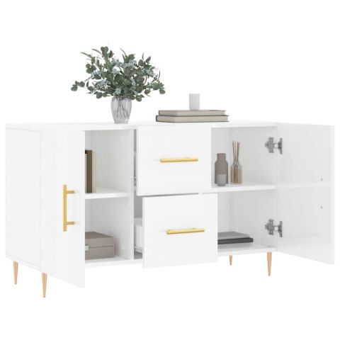 VidaXL Komoda, biała z połyskiem, 100x36x60 cm materiał drewnopochodny VidaXL Komoda, biała z połyskiem, 100x36x60 cm materiał drewnopochodny