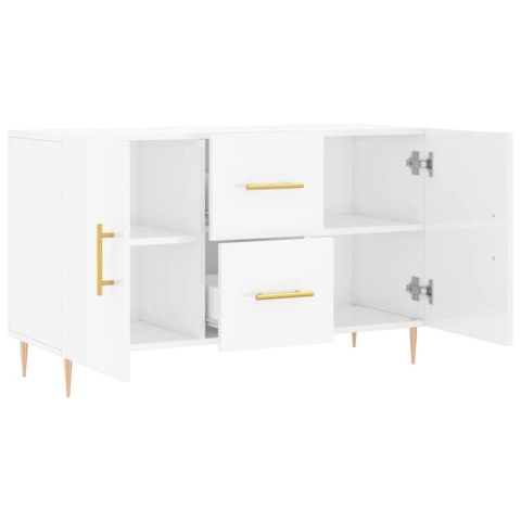 VidaXL Komoda, biała z połyskiem, 100x36x60 cm materiał drewnopochodny VidaXL Komoda, biała z połyskiem, 100x36x60 cm materiał drewnopochodny