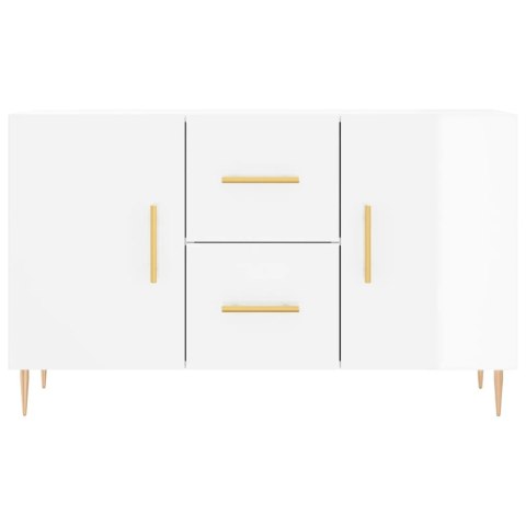 VidaXL Komoda, biała z połyskiem, 100x36x60 cm materiał drewnopochodny VidaXL Komoda, biała z połyskiem, 100x36x60 cm materiał drewnopochodny