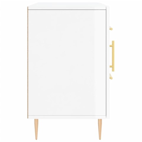 VidaXL Komoda, biała z połyskiem, 100x36x60 cm materiał drewnopochodny VidaXL Komoda, biała z połyskiem, 100x36x60 cm materiał drewnopochodny