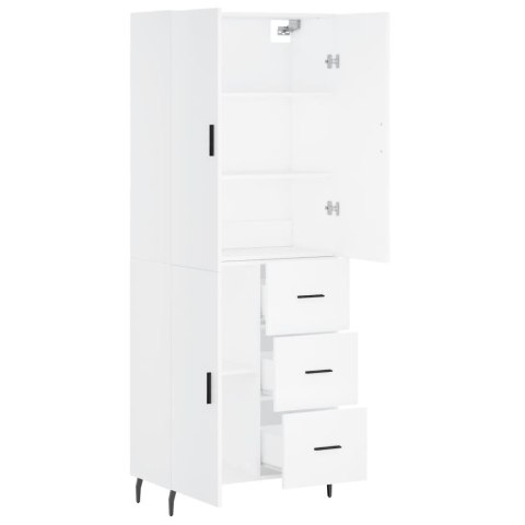 VidaXL Witrynka, biała, 69,5x34x180 cm, materiał drewnopochodny VidaXL Witrynka, biała, 69,5x34x180 cm, materiał drewnopochodny