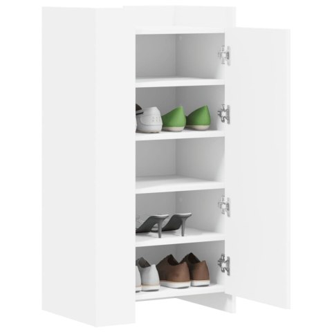 VidaXL Szafka na buty, biała, 52x37,5x100 cm, materiał drewnopochodny VidaXL Szafka na buty, biała, 52x37,5x100 cm, materiał drewnopochodny
