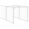 VidaXL Buda dla psa, z wybiegiem, antracytowa, 110x405x110 cm, stal