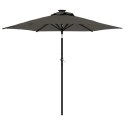 VidaXL Parasol ogrodowy LED, stalowy słupek, antracyt, 225x225x212 cm