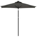 VidaXL Parasol ogrodowy LED, stalowy słupek, antracyt, 225x225x212 cm