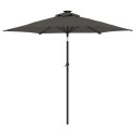 VidaXL Parasol ogrodowy LED, stalowy słupek, antracyt, 225x225x212 cm