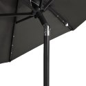 VidaXL Parasol ogrodowy LED, stalowy słupek, antracyt, 225x225x212 cm