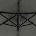 VidaXL Parasol ogrodowy LED, stalowy słupek, antracyt, 225x225x212 cm