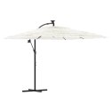 VidaXL Parasol ogrodowy na stalowym słupku, biały, 269x269x235 cm