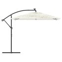 VidaXL Parasol ogrodowy na stalowym słupku, biały, 269x269x235 cm