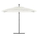 VidaXL Parasol ogrodowy na stalowym słupku, biały, 290x290x238 cm