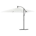 VidaXL Parasol ogrodowy na stalowym słupku, biały, 290x290x238 cm