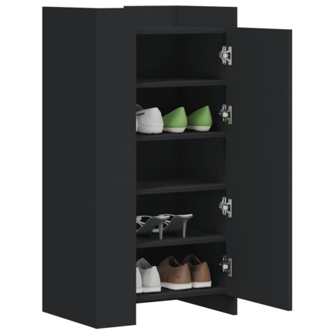 VidaXL Szafka na buty, czarna, 52x37,5x100 cm, materiał drewnopochodny VidaXL Szafka na buty, czarna, 52x37,5x100 cm, materiał drewnopochodny