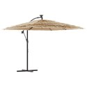 VidaXL Parasol ogrodowy na stalowym słupku, brązowy, 246x246x230 cm