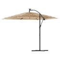 VidaXL Parasol ogrodowy na stalowym słupku, brązowy, 246x246x230 cm