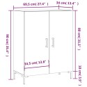 VidaXL Szafka, czarna, 69,5x34x90 cm, materiał drewnopochodny