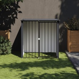 VidaXL Buda dla psa, z dachem, czarna, 110x103x109 cm, stal