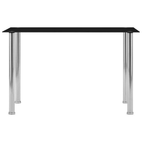 VidaXL Stół jadalniany, czarny, 120x60x75 cm, hartowane szkło VidaXL Stół jadalniany, czarny, 120x60x75 cm, hartowane szkło