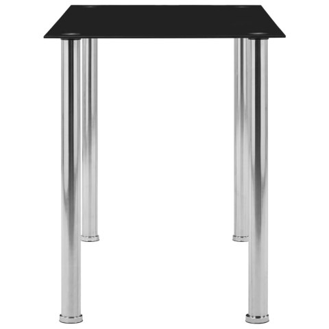 VidaXL Stół jadalniany, czarny, 120x60x75 cm, hartowane szkło VidaXL Stół jadalniany, czarny, 120x60x75 cm, hartowane szkło