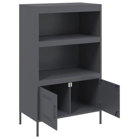 VidaXL Szafka, antracytowa, 68x39x113 cm, stal VidaXL Szafka, antracytowa, 68x39x113 cm, stal