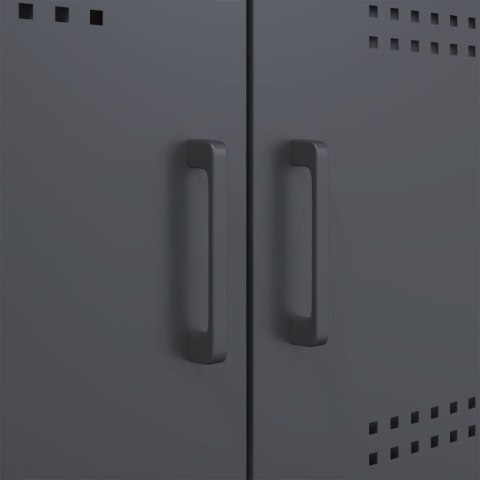 VidaXL Szafka, antracytowa, 68x39x113 cm, stal VidaXL Szafka, antracytowa, 68x39x113 cm, stal