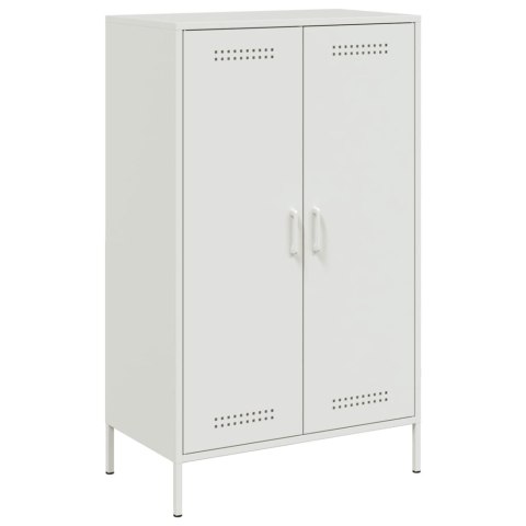 VidaXL Szafka, biała, 68x39x113 cm, stal VidaXL Szafka, biała, 68x39x113 cm, stal