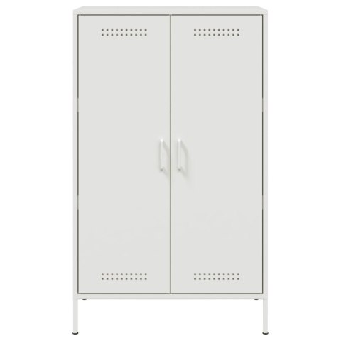 VidaXL Szafka, biała, 68x39x113 cm, stal VidaXL Szafka, biała, 68x39x113 cm, stal