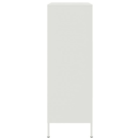 VidaXL Szafka, biała, 68x39x113 cm, stal VidaXL Szafka, biała, 68x39x113 cm, stal