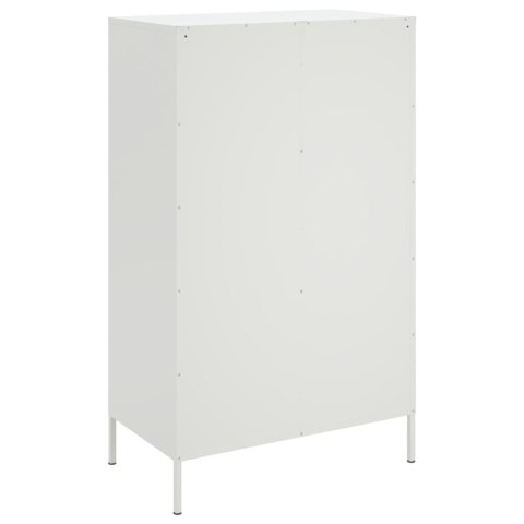 VidaXL Szafka, biała, 68x39x113 cm, stal VidaXL Szafka, biała, 68x39x113 cm, stal