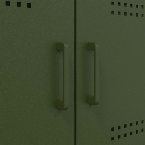 VidaXL Szafka, oliwkowa, 68x39x113 cm, stal VidaXL Szafka, oliwkowa, 68x39x113 cm, stal