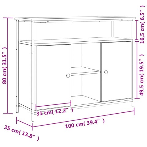 Szafka, czarna, 100x35x80 cm, materiał drewnopochodny Szafka, czarna, 100x35x80 cm, materiał drewnopochodny
