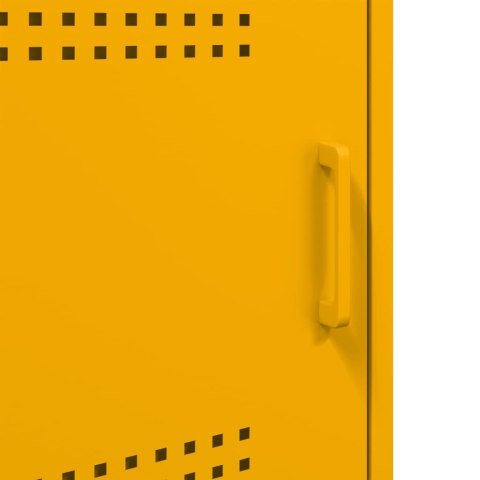 VidaXL Szafka nocna, musztardowa, 36x39x68 cm, stal walcowana na zimno VidaXL Szafka nocna, musztardowa, 36x39x68 cm, stal walcowana na zimno