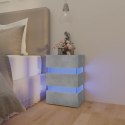 VidaXL Szafka nocna z LED, szara, 45x35x67 cm, materiał drewnopochodny