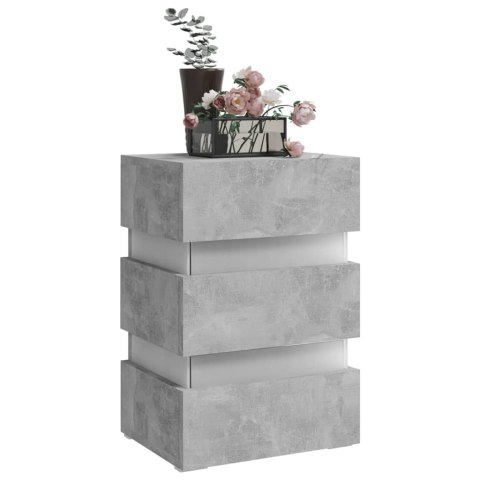 VidaXL Szafka nocna z LED, szara, 45x35x67 cm, materiał drewnopochodny VidaXL Szafka nocna z LED, szara, 45x35x67 cm, materiał drewnopochodny