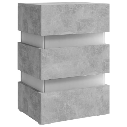 VidaXL Szafka nocna z LED, szara, 45x35x67 cm, materiał drewnopochodny VidaXL Szafka nocna z LED, szara, 45x35x67 cm, materiał drewnopochodny