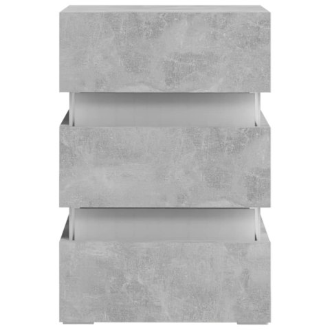 VidaXL Szafka nocna z LED, szara, 45x35x67 cm, materiał drewnopochodny VidaXL Szafka nocna z LED, szara, 45x35x67 cm, materiał drewnopochodny