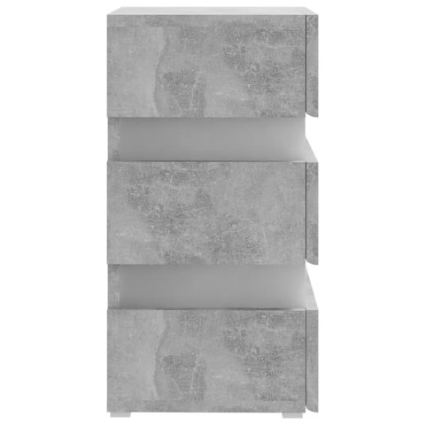 VidaXL Szafka nocna z LED, szara, 45x35x67 cm, materiał drewnopochodny VidaXL Szafka nocna z LED, szara, 45x35x67 cm, materiał drewnopochodny