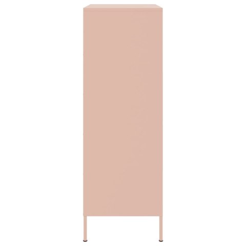 VidaXL Szafka, różowa, 68x39x113 cm, stal VidaXL Szafka, różowa, 68x39x113 cm, stal