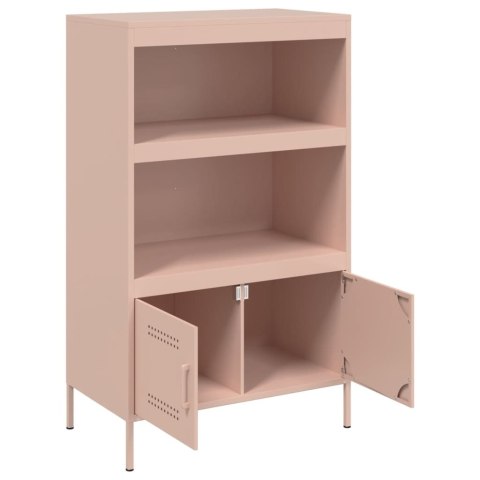 VidaXL Szafka, różowa, 68x39x113 cm, stal VidaXL Szafka, różowa, 68x39x113 cm, stal