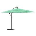 VidaXL Parasol ogrodowy na stalowym słupku, zielony, 269x269x235 cm